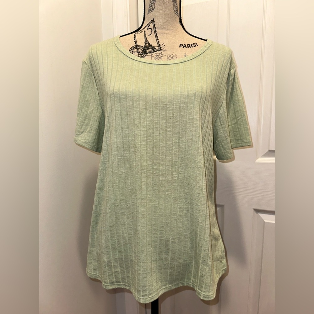 Vintage America women's ribbed short sleeve tee XL